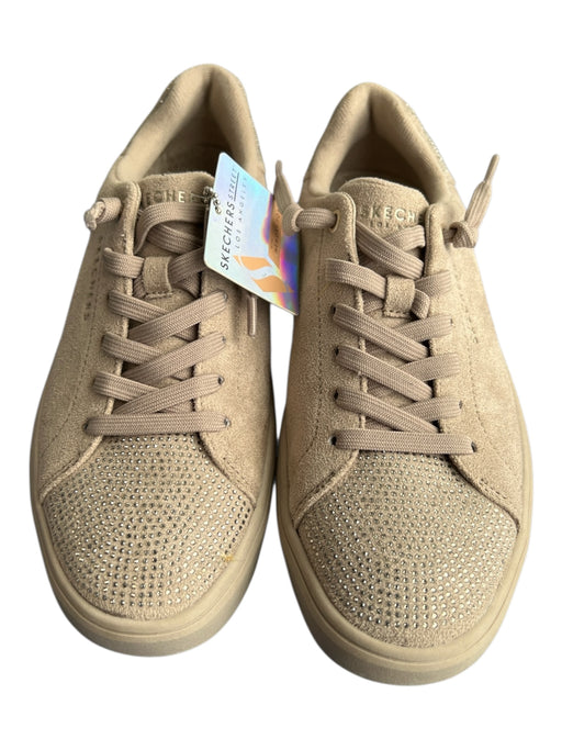 Sketchers Shoe Size 7.5 Gray Suede Lace Up Rhinestone Detail Platform Shoes Gray / 7.5