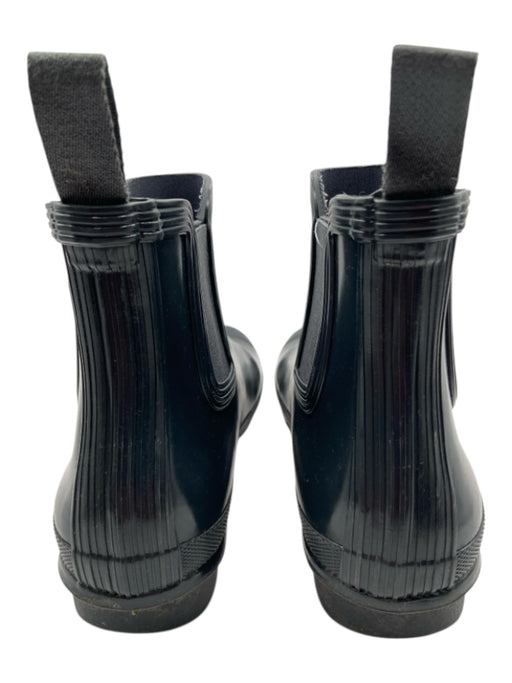 Hunter Shoe Size 9 Dark Gray Rubber round toe Logo Elastic Side Panels Booties Dark Gray / 9