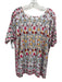 Johnny Was Size M White, Red & Multi Cupra Rayon Short Sleeve Whipstitch Top White, Red & Multi / M