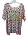 Johnny Was Size M White, Red & Multi Cupra Rayon Short Sleeve Whipstitch Top White, Red & Multi / M