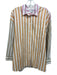 Madewell Size M Pink, White & Multi Cotton Long Sleeve Vertical Stripes Top Pink, White & Multi / M