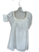 AMT Size L White Polyester Flutter Sleeves Circles Cut Outs Dress White / L