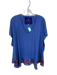 Johnny Was Size L Blue & Multi Polyester & Cotton Short Sleeve Top Blue & Multi / L