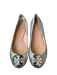 Tory Burch Shoe Size 8.5 Silver Leather Metallic Logo SHW Flats Silver / 8.5