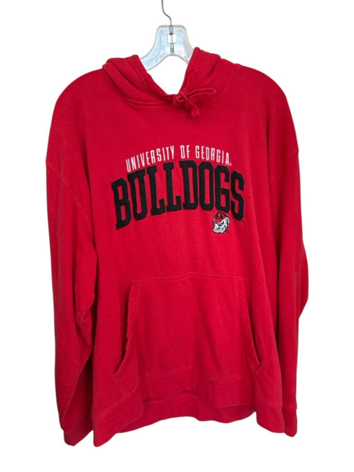 Champion Size XL Red & Black Cotton Blend UGA Hoodie Athletic Men's Sweatshirt Red & Black / XL