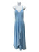 Faviana Size 12 Light Blue Polyester Spaghetti Strap Princess Seams Gown Light Blue / 12