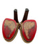 Christian Louboutin Shoe Size 38 Brown & Beige Leather & Wood Espadrille Sandals Brown & Beige / 38