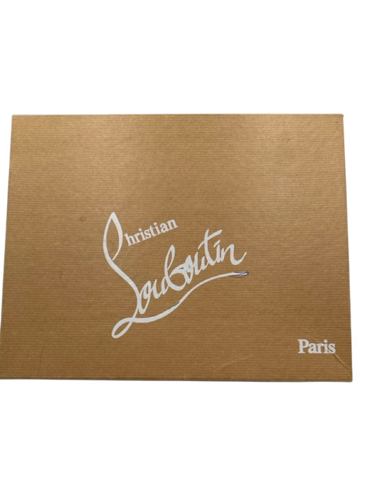 Christian Louboutin Shoe Size 38 Brown & Beige Leather & Wood Espadrille Sandals Brown & Beige / 38