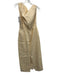 Dissh Size 6 Light Beige Linen Sleeveless Wide Neck Maxi Side Zip Dress Light Beige / 6