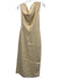 Dissh Size 6 Light Beige Linen Sleeveless Wide Neck Maxi Side Zip Dress Light Beige / 6
