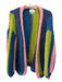 FRNCH Paris Size S Navy Blue, Green, Pink Acrylic Chunky Knit Stripe Cardigan Navy Blue, Green, Pink / S