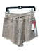 Pilcro Size M Taupe Beige Cotton Denim Cut off Elastic Waist Drawstring Shorts Taupe Beige / M
