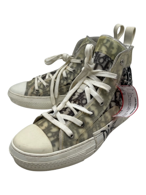 Christian Dior Shoe Size 42 AS IS White & Black High Top Lace Up Sneaker Shoes White & Black / 42