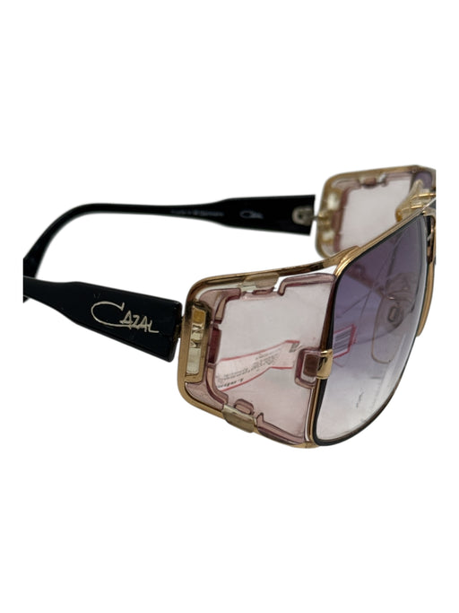 Cazal AS IS black & gold Acetate Men's Sunglasses black & gold