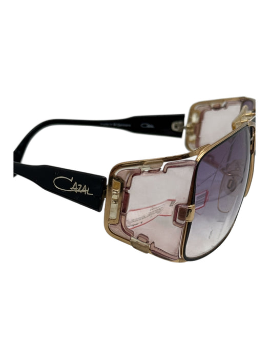 Cazal AS IS black & gold Acetate Men's Sunglasses black & gold