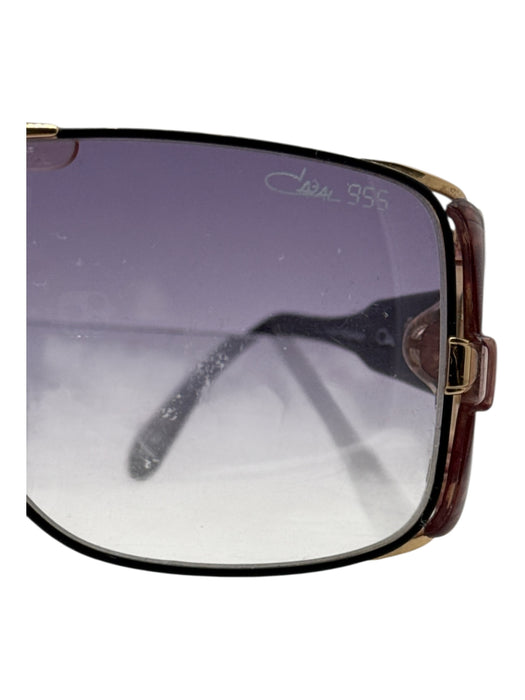 Cazal AS IS black & gold Acetate Men's Sunglasses black & gold