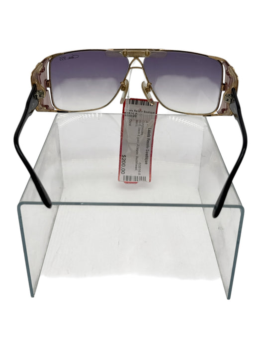 Cazal AS IS black & gold Acetate Men's Sunglasses black & gold