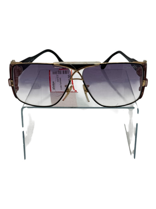 Cazal AS IS black & gold Acetate Men's Sunglasses black & gold