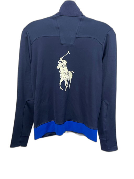 Polo Sport Ralph Lauren Size S Navy Blue Polyester Neon Trim Zip Front Jacket Navy Blue / S