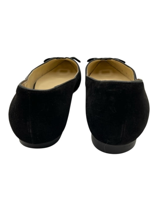 Sarah Flint Shoe Size 40 Black Suede Pointed Toe Bow Detail Block Heel Shoes Black / 40