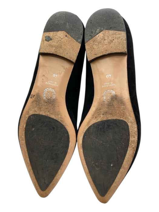 Sarah Flint Shoe Size 40 Black Suede Pointed Toe Bow Detail Block Heel Shoes Black / 40