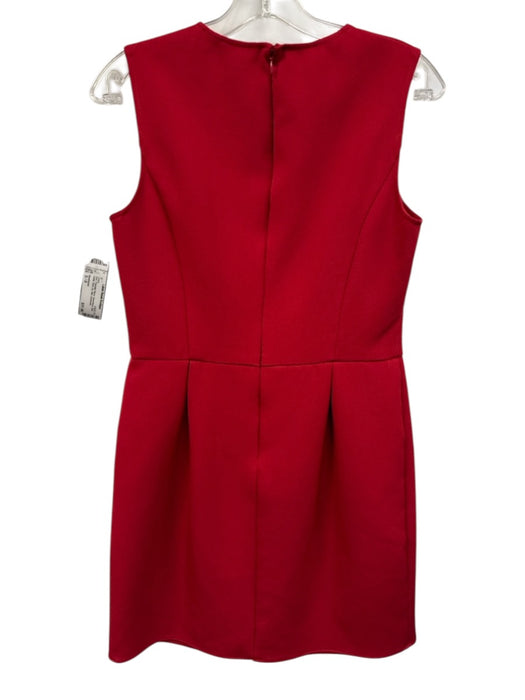 Shoshanna Size S / 6 Red Polyester Blend Sleeveless Bow Detail Back Zip Dress Red / S / 6