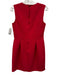 Shoshanna Size S / 6 Red Polyester Blend Sleeveless Bow Detail Back Zip Dress Red / S / 6