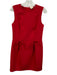 Shoshanna Size S / 6 Red Polyester Blend Sleeveless Bow Detail Back Zip Dress Red / S / 6