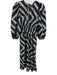 Hunter Bell Size S Black, Blue & Cream Cotton Tie Dye Print Chevron Dress Black, Blue & Cream / S