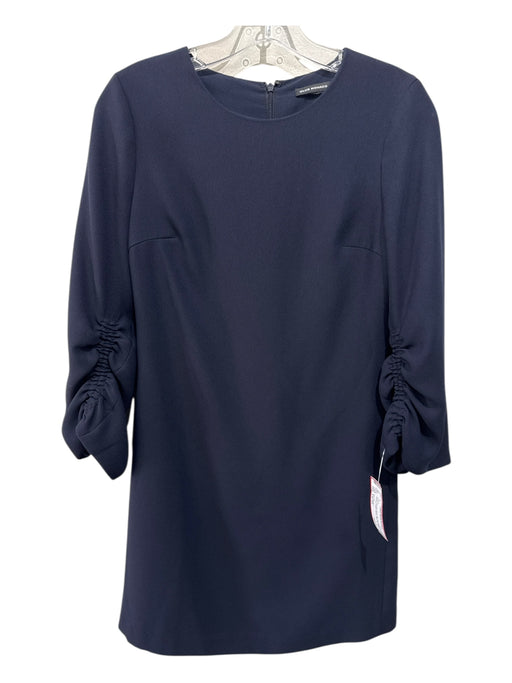 Club Monaco Size Est XS Navy Missing Fabric Tag 3/4 Sleeve Ruched Detail Dress Navy / Est XS