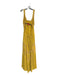 Free People Size L Marigold Sleeveless Lace V Neck Maxi Dress Marigold / L