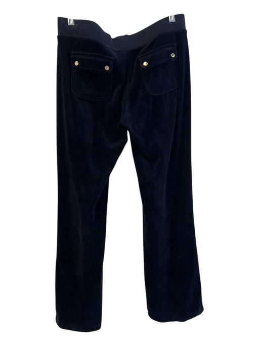 Juicy Couture Size M Navy Cotton & Polyester Velvet Rhinestone Pants Navy / M