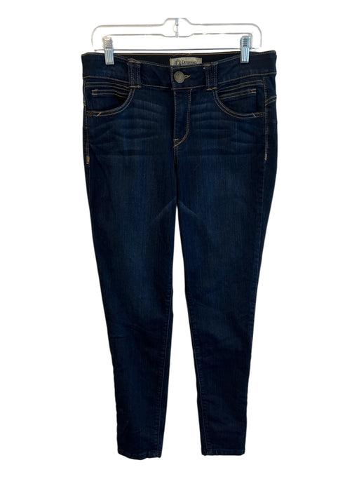 Democracy Size 10 Blue Cotton Blend Denim Dark Wash zipper front Skinny Jeans Blue / 10