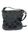 Coach Black & Gray Canvas & Leather Monogram Silver Hardware Zip closure Bag Black & Gray / S