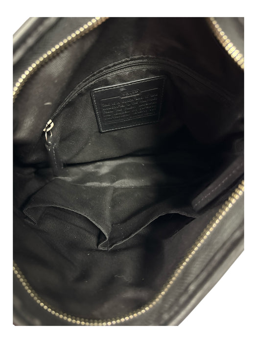 Coach Black & Gray Canvas & Leather Monogram Silver Hardware Zip closure Bag Black & Gray / S