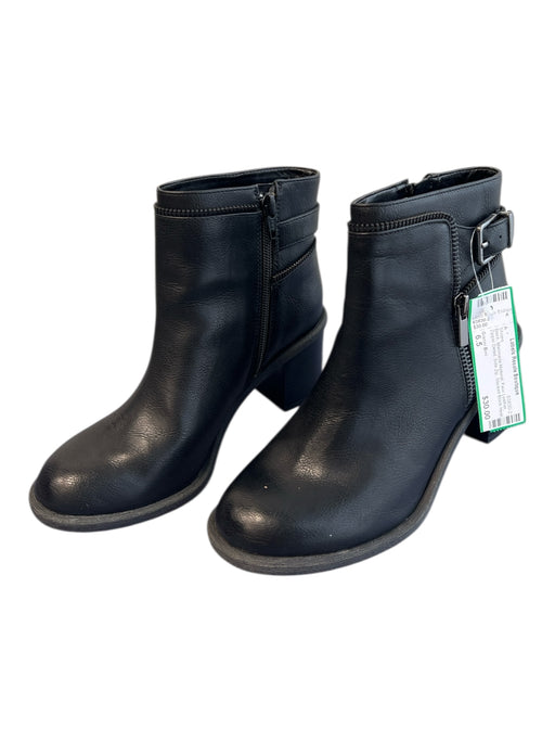 Gianni Bini Shoe Size 6.5 Black Manmade Material Faux Leather Side Zip Shoes Black / 6.5