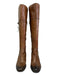 Vince Camuto Shoe Size 7 Brown Leather Studded Side Zip Knee High Boots Brown / 7
