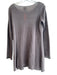 Eileen Fisher Size S Brown Linen Knit Boat Neck Long Sleeve Raw Hem Dress Brown / S