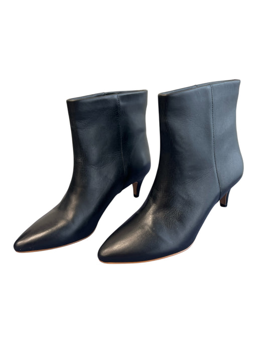 Dolce Vita Shoe Size 6.5 Black Leather Pointed Toe Kitten Heel Ankle Boot Shoes Black / 6.5
