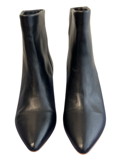 Dolce Vita Shoe Size 6.5 Black Leather Pointed Toe Kitten Heel Ankle Boot Shoes Black / 6.5
