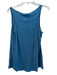 Johnny Was Size L Blue Cotton & Modal Deep V Neck Sleeveless Tank Top Blue / L