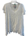 Johnny Was Size M White Cotton Eyelet Lace V Neck Cap Sleeve Top White / M
