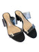 Schutz Shoe Size 6 Black leather sole PVC Detail Almond Toe Block Heel Shoes Black / 6