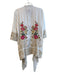 Johnny Was Size S White & Multi Linen Open Front Floral Embroidery Top White & Multi / S