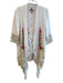 Johnny Was Size S White & Multi Linen Open Front Floral Embroidery Top White & Multi / S