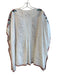 Johnny Was Size S White & Multi Linen Round Neck Short Sleeve Pintucks Top White & Multi / S