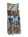 Johnny Was Size S Multi Silk Elastic Waist Multi Pattern Tiered Maxi Skirt Multi / S