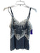 Wacoal Size L Gray Nylon & Spandex Adjustable Spaghetti Straps Lace Overlay Top Gray / L