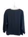 Vince Size S Black Triacetate Long Sleeve solid color Round Neck Semi Sheer Top Black / S