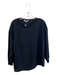 Vince Size S Black Triacetate Long Sleeve solid color Round Neck Semi Sheer Top Black / S